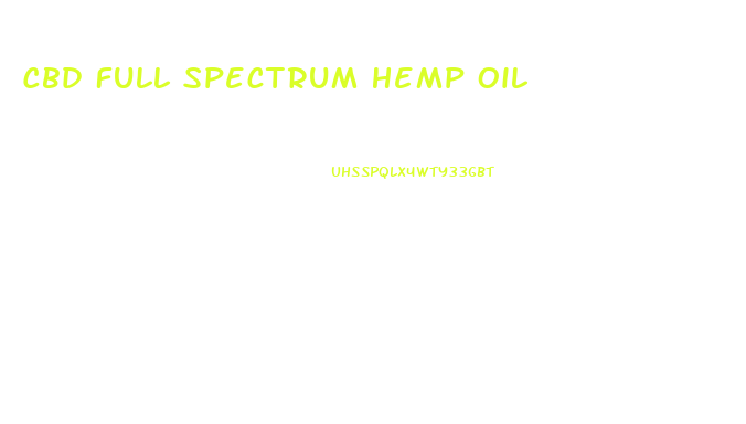 Cbd Full Spectrum Hemp Oil