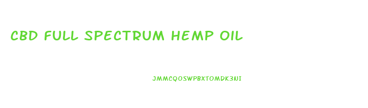 Cbd Full Spectrum Hemp Oil