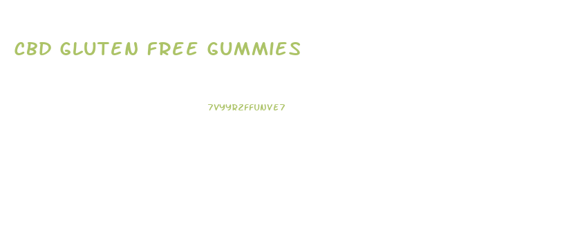Cbd Gluten Free Gummies