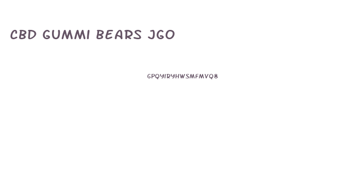 Cbd Gummi Bears Jgo