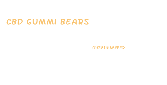 Cbd Gummi Bears