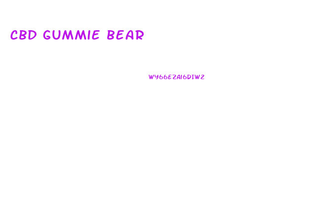 Cbd Gummie Bear