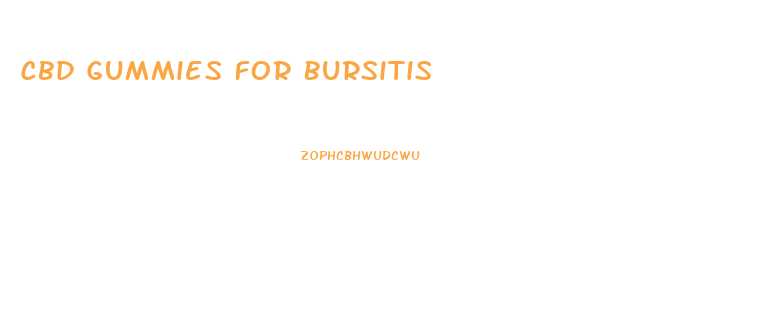 Cbd Gummies For Bursitis