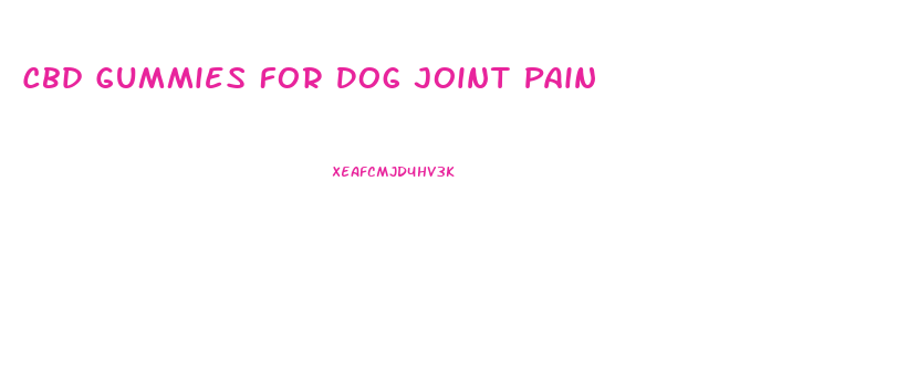 Cbd Gummies For Dog Joint Pain