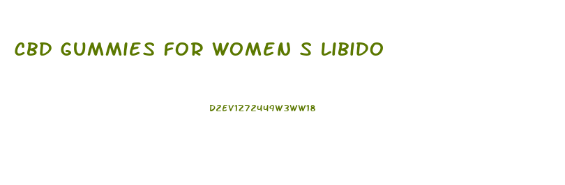 Cbd Gummies For Women S Libido