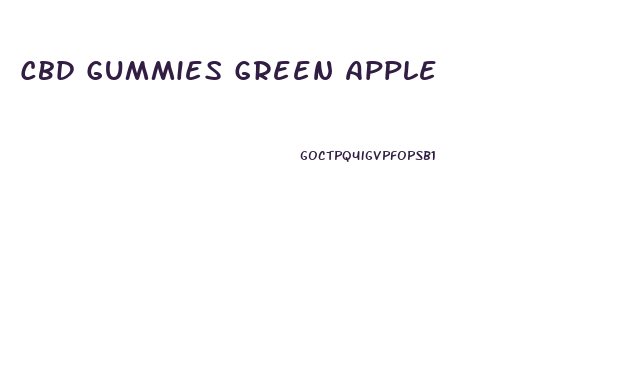 Cbd Gummies Green Apple