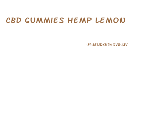 Cbd Gummies Hemp Lemon