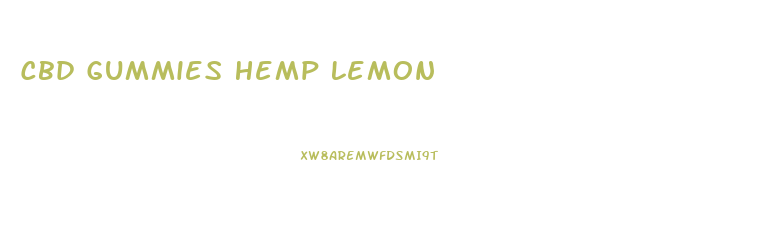 Cbd Gummies Hemp Lemon