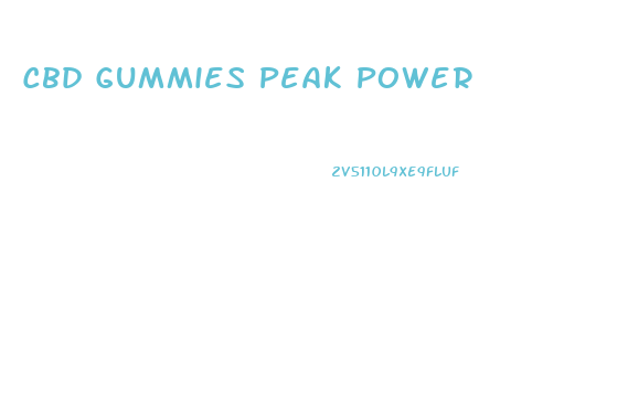 Cbd Gummies Peak Power