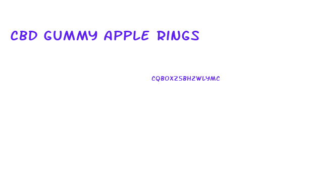 Cbd Gummy Apple Rings