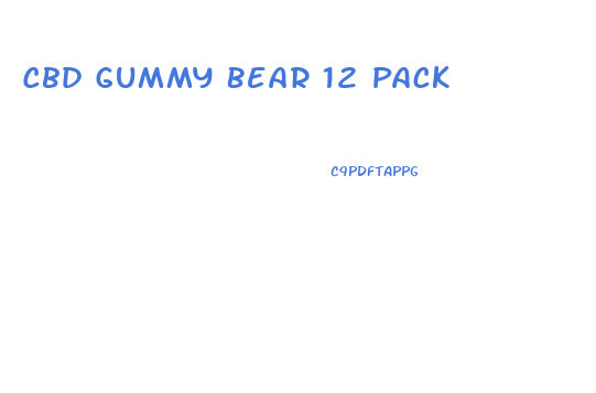 Cbd Gummy Bear 12 Pack