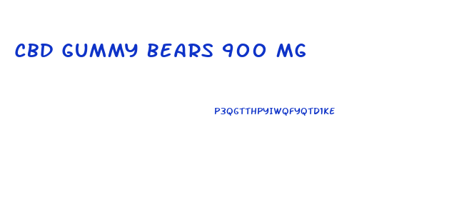 Cbd Gummy Bears 900 Mg