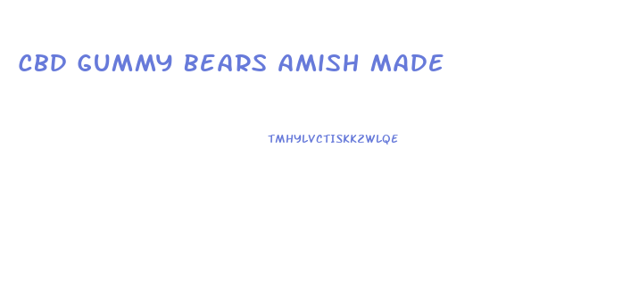 Cbd Gummy Bears Amish Made