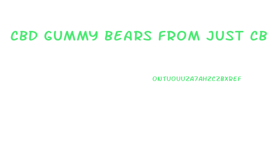 Cbd Gummy Bears From Just Cbd Coupons
