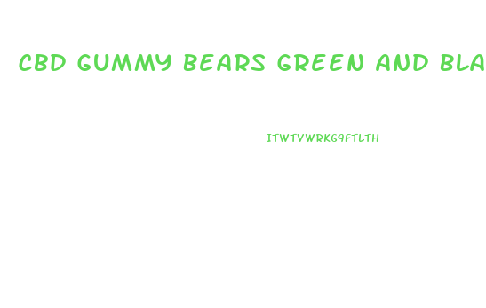 Cbd Gummy Bears Green And Black