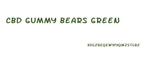 Cbd Gummy Bears Green