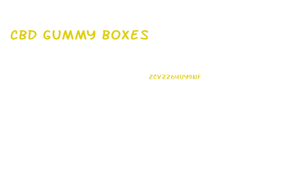 Cbd Gummy Boxes