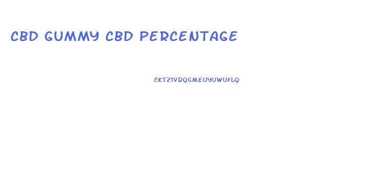Cbd Gummy Cbd Percentage