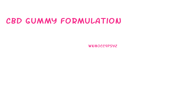 Cbd Gummy Formulation