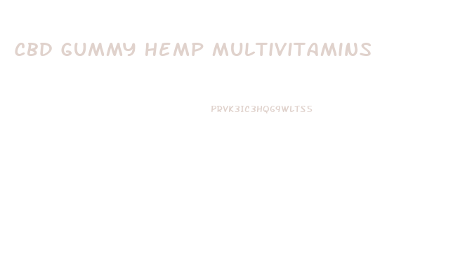 Cbd Gummy Hemp Multivitamins