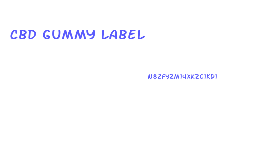 Cbd Gummy Label