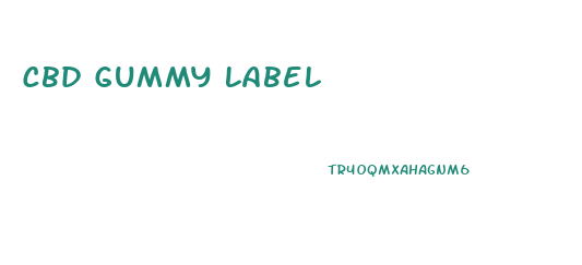 Cbd Gummy Label