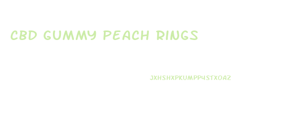 Cbd Gummy Peach Rings