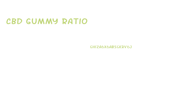 Cbd Gummy Ratio