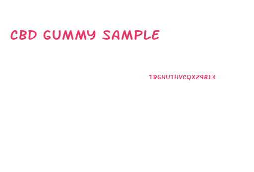 Cbd Gummy Sample