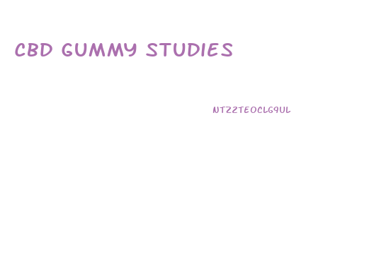 Cbd Gummy Studies