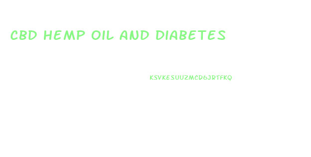 Cbd Hemp Oil And Diabetes