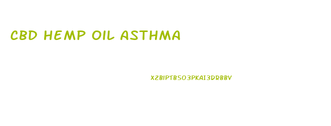 Cbd Hemp Oil Asthma