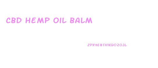 Cbd Hemp Oil Balm