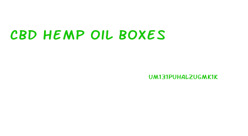 Cbd Hemp Oil Boxes