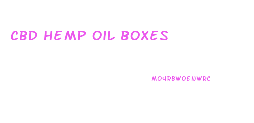 Cbd Hemp Oil Boxes