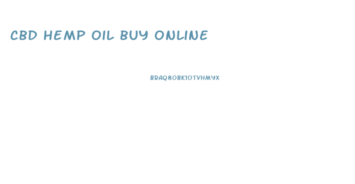 Cbd Hemp Oil Buy Online
