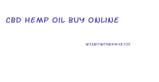 Cbd Hemp Oil Buy Online
