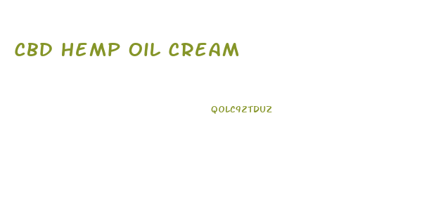 Cbd Hemp Oil Cream