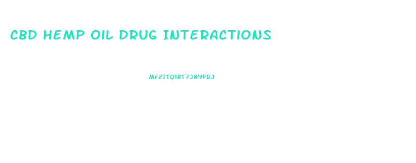 Cbd Hemp Oil Drug Interactions