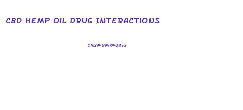 Cbd Hemp Oil Drug Interactions