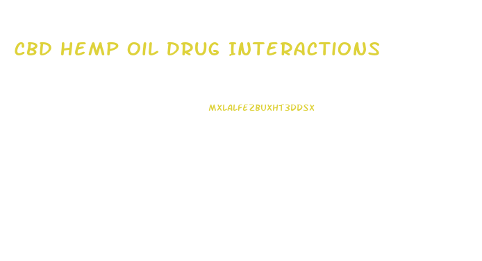 Cbd Hemp Oil Drug Interactions