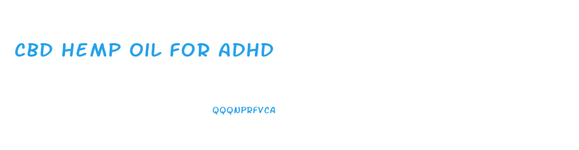 Cbd Hemp Oil For Adhd