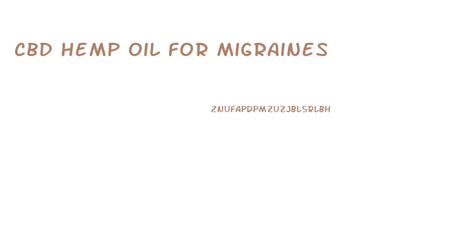 Cbd Hemp Oil For Migraines