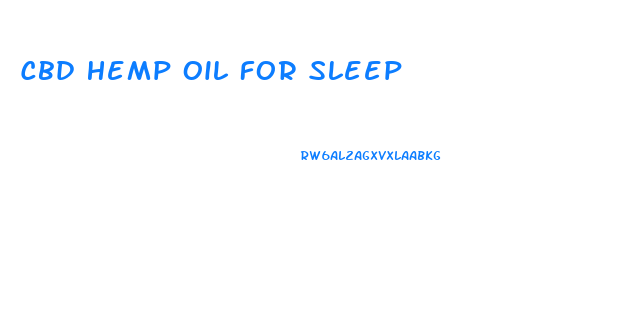 Cbd Hemp Oil For Sleep