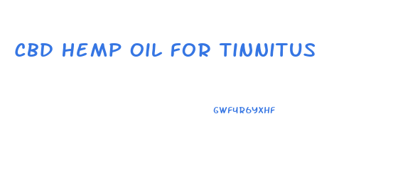 Cbd Hemp Oil For Tinnitus