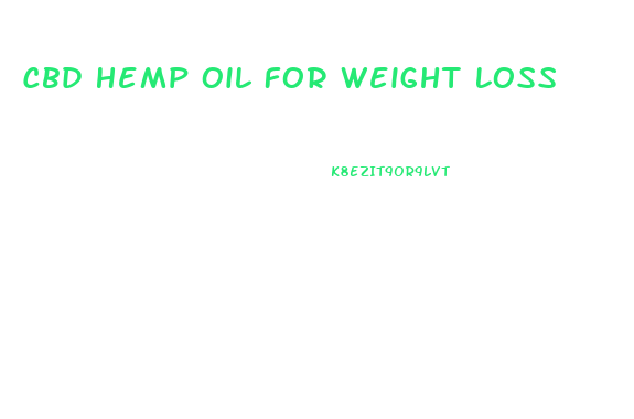 Cbd Hemp Oil For Weight Loss