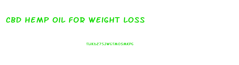 Cbd Hemp Oil For Weight Loss