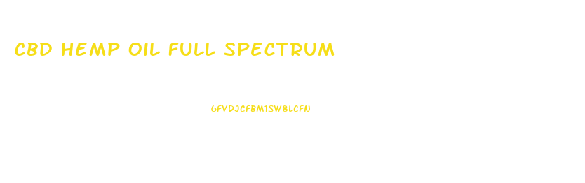 Cbd Hemp Oil Full Spectrum