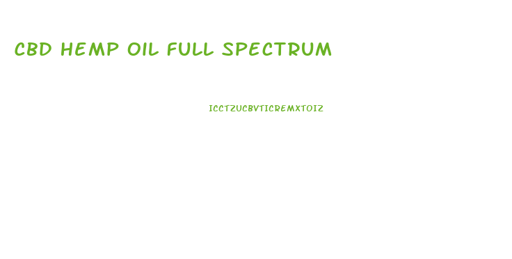 Cbd Hemp Oil Full Spectrum