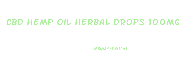 Cbd Hemp Oil Herbal Drops 100mg